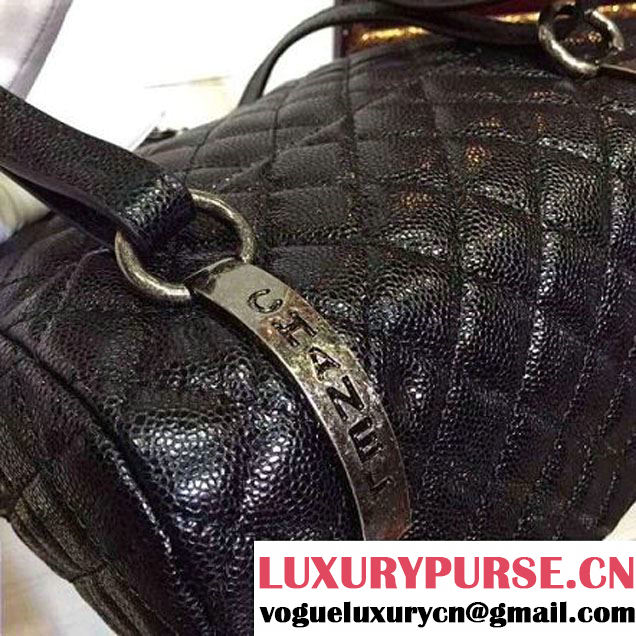 Chanel Caviar Calfskin Backpack in Black A92961 Paris-Salzburg 2014/15 (2b041b-072833 )