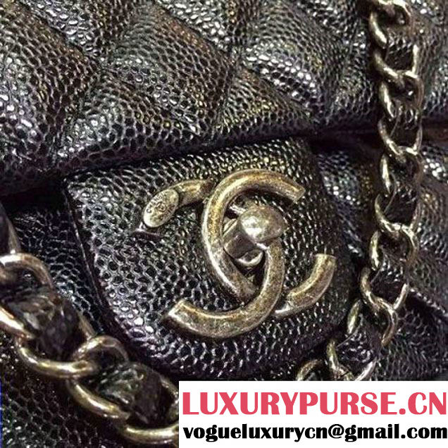 Chanel Caviar Calfskin Backpack in Black A92961 Paris-Salzburg 2014/15 (2b041b-072833 )