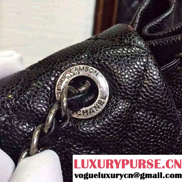 Chanel Caviar Calfskin Backpack in Black A92961 Paris-Salzburg 2014/15 (2b041b-072833 )