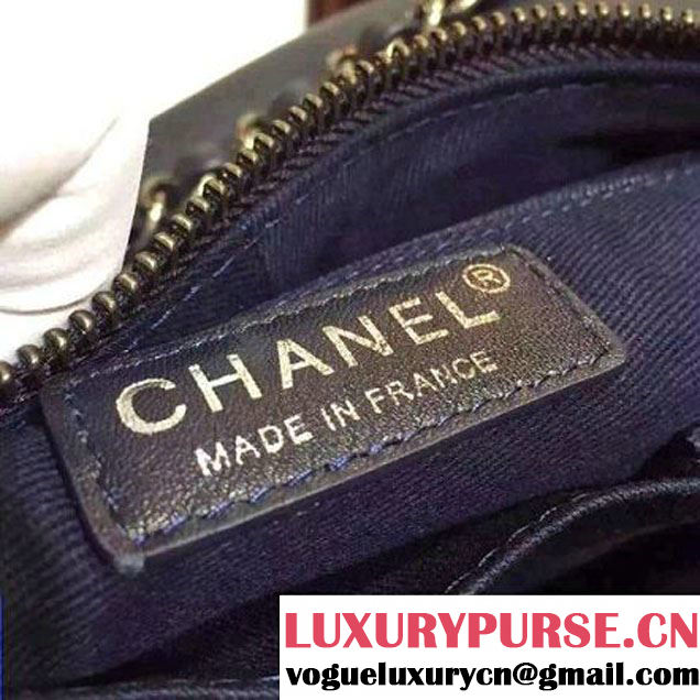Chanel Small/Large Deep Blue Calfskin Backpack Pre Fall-Winter 2015 (2a136-082931 )