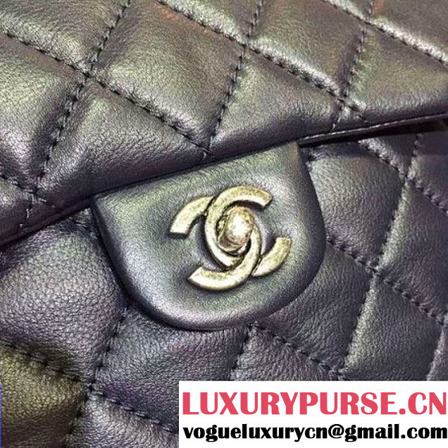 Chanel Small/Large Deep Blue Calfskin Backpack Pre Fall-Winter 2015 (2a136-082931 )