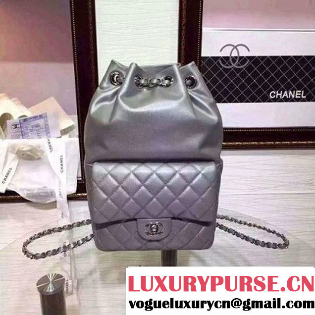 Chanel Silver Calfskin Backpack Cruise 2016 (HDD-110908 )