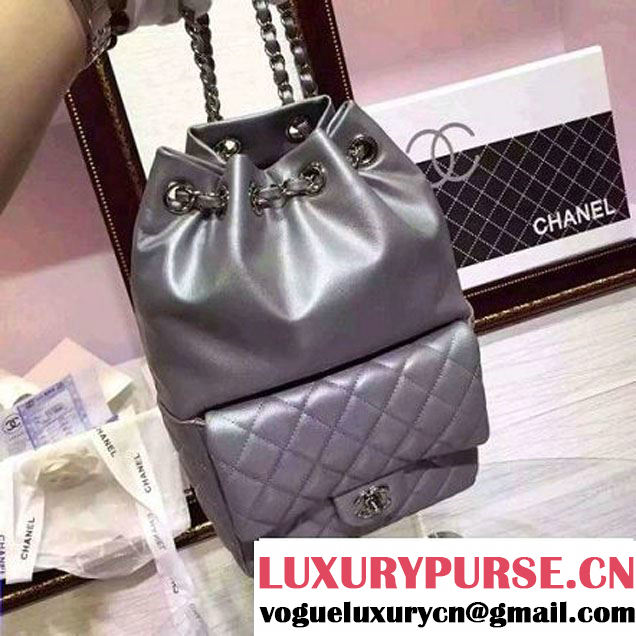 Chanel Silver Calfskin Backpack Cruise 2016 (HDD-110908 )