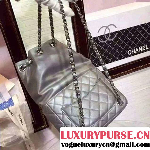 Chanel Silver Calfskin Backpack Cruise 2016 (HDD-110908 )