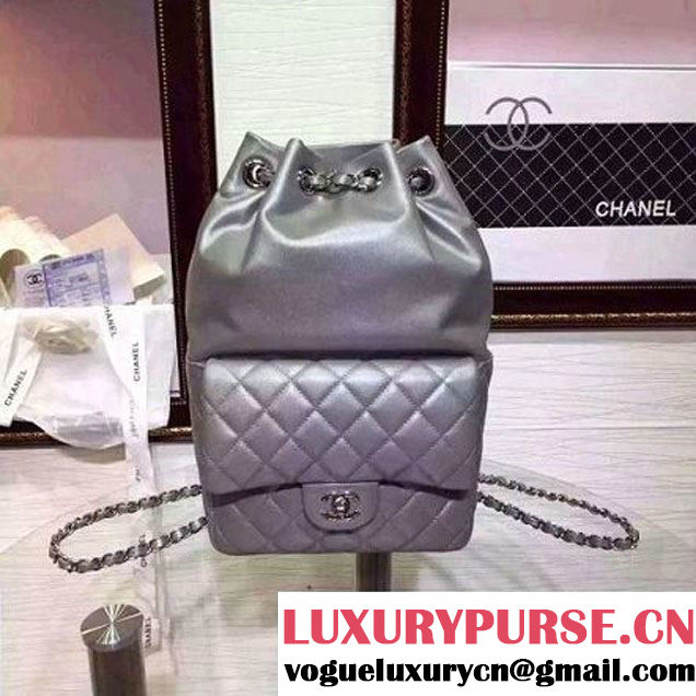 Chanel Silver Calfskin Backpack Cruise 2016 (HDD-110908 )