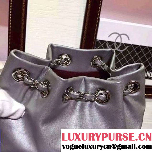 Chanel Silver Calfskin Backpack Cruise 2016 (HDD-110908 )