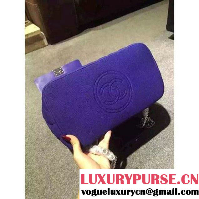 Chanel Quilted Large Backpack In Blue - Spring 2016 (2A057-120119 )