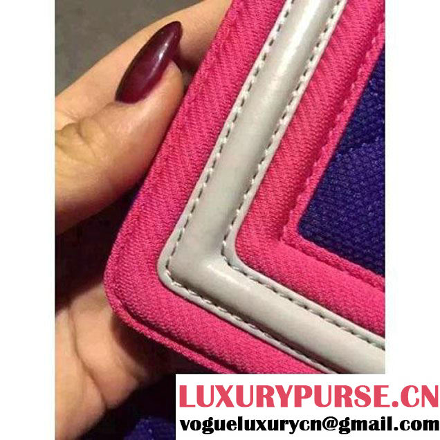 Chanel Quilted Large Backpack In Blue - Spring 2016 (2A057-120119 )
