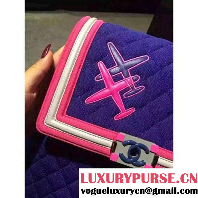 Chanel Quilted Large Backpack In Blue - Spring 2016 (2A057-120119 )