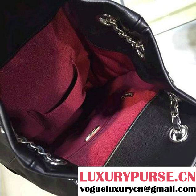 Chanel Large Black Calfskin Backpack Cruise 2016 (2A143-120907 )