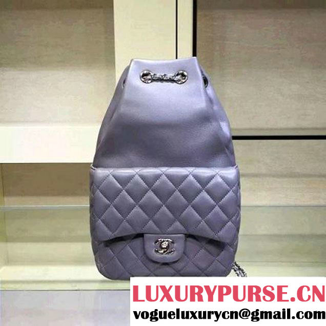 Chanel Grey Calfskin Backpack Cruise 2016 (2A143-120909 )