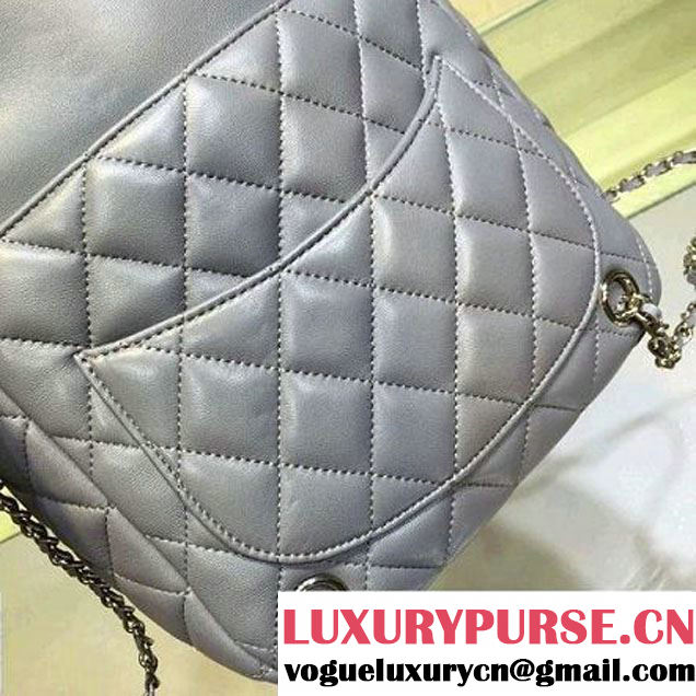 Chanel Grey Calfskin Backpack Cruise 2016 (2A143-120909 )