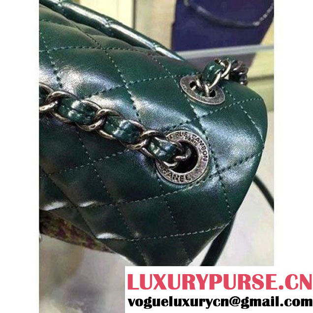Chanel Wax Calfskin And Tweed Backpack Green (2A143-120911 )