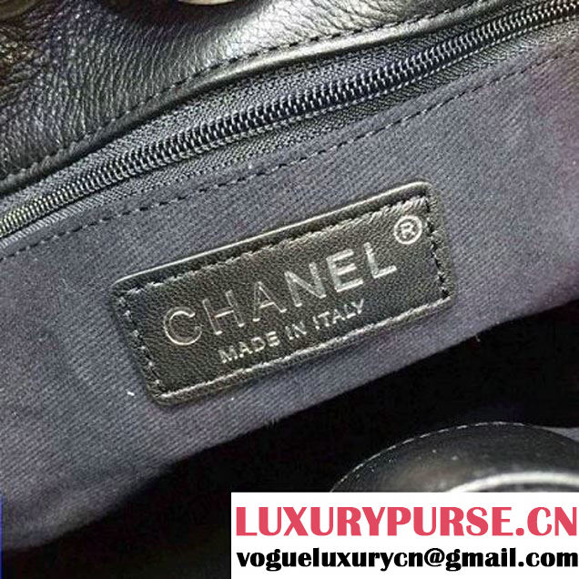 Chanel A93882 Small Black Calfskin Drawstring Handbag Pre-SS 2016 (YUN-6030304 )