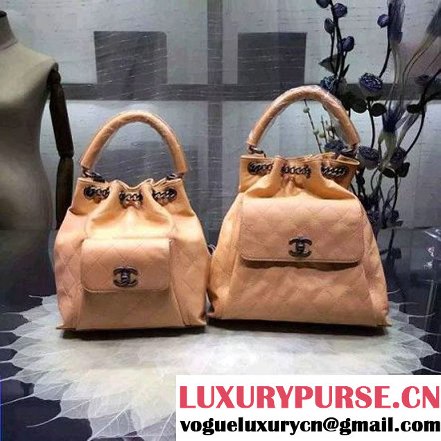 Chanel A93882 Small Apriot Calfskin Drawstring Handbag Pre-SS 2016 (YUN-6030305 )