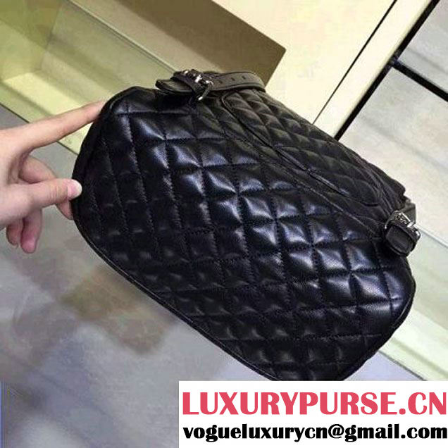 Chanel Large Lambskin Backpack In Black Pre-S/S 2016 (2A143-6030310 )