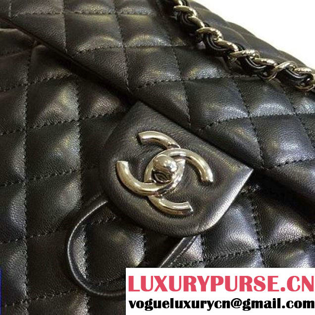 Chanel Large Lambskin Backpack In Black Pre-S/S 2016 (2A143-6030310 )