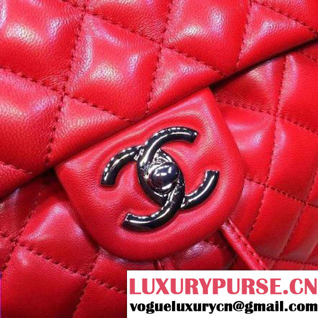 Chanel A91121 Small Lambskin Backpack In Red Pre-S/S 2016 (2A143-6030901 )