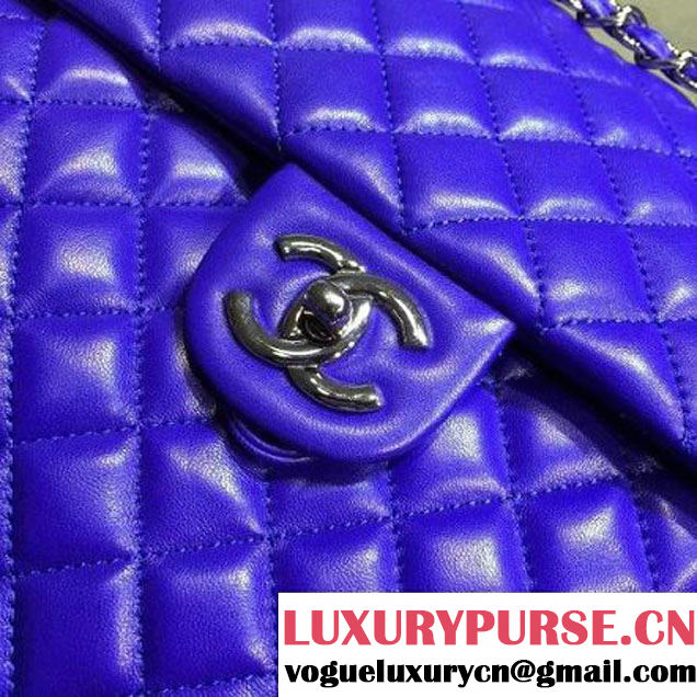 Chanel Large Lambskin Backpack In Blue Pre-S/S 2016 (2A143-6030903 )