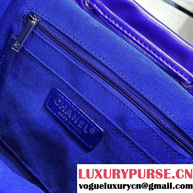 Chanel A91121 Small Lambskin Backpack In Blue Pre-S/S 2016 (2A143-6031801 )