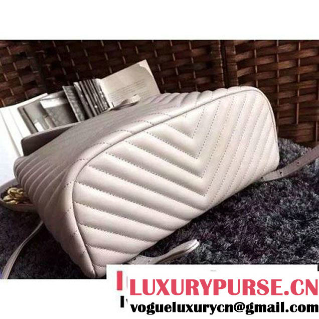 Chanel Clafskin Backpack A91122 White S/S 2016 (1A086-6051315 )