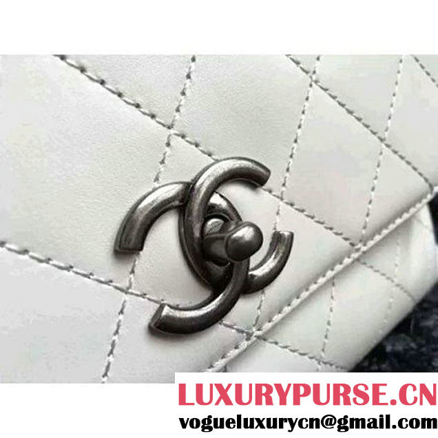 Chanel Smooth Calfskin Backpack White S/S 2016 (1A086-6061342 )