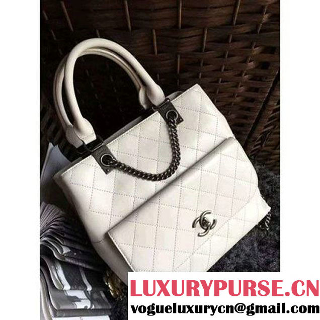 Chanel Smooth Calfskin Backpack White S/S 2016 (1A086-6061342 )