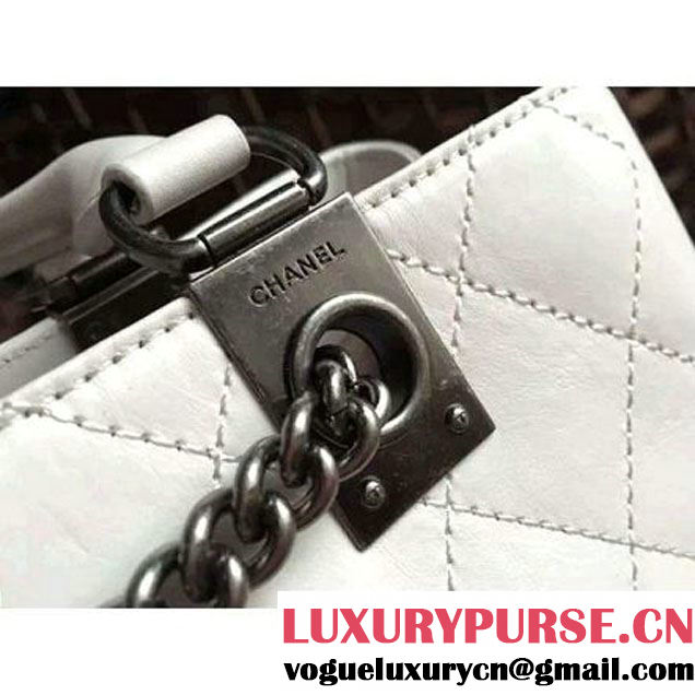Chanel Smooth Calfskin Backpack White S/S 2016 (1A086-6061342 )