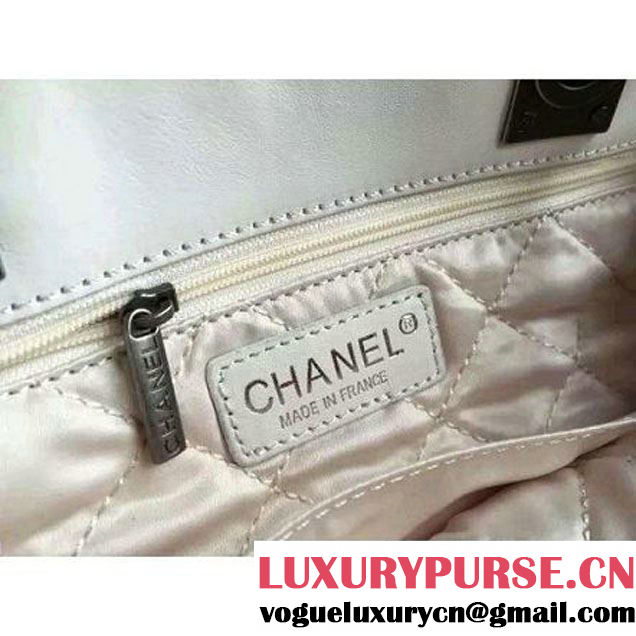Chanel Smooth Calfskin Backpack White S/S 2016 (1A086-6061342 )