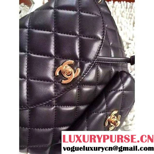 ChaneL Quilting Black Lambskin Mini Backpack  (1A145-6071507 )