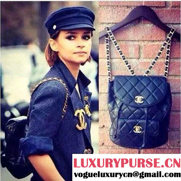 ChaneL Quilting Black Lambskin Mini Backpack  (1A145-6071507 )
