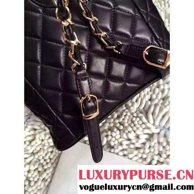ChaneL Quilting Black Lambskin Mini Backpack  (1A145-6071507 )