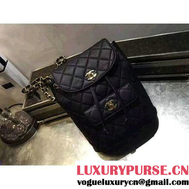 ChaneL Quilting Caviar Clafskin Mini Backpack Black (1B14-6080811 )