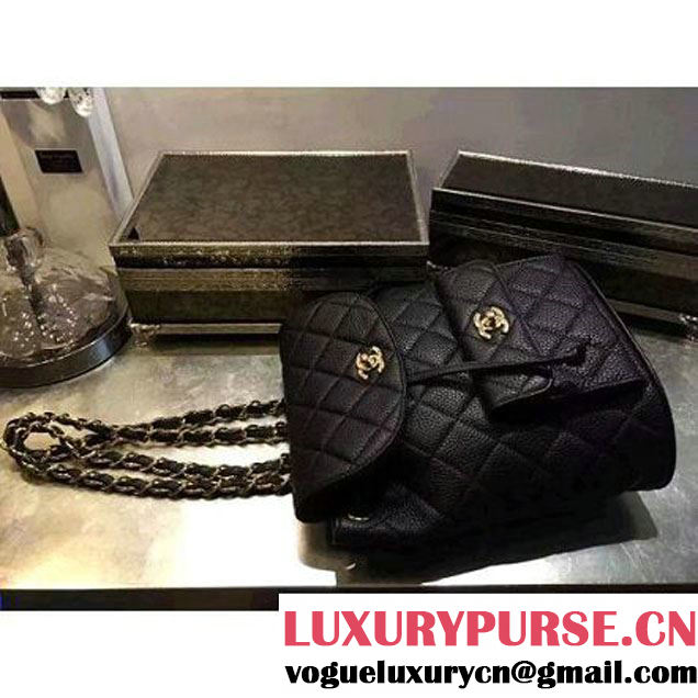 ChaneL Quilting Caviar Clafskin Mini Backpack Black (1B14-6080811 )