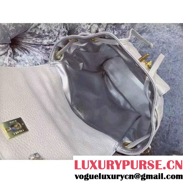 ChaneL Quilting Caviar Clafskin Mini Backpack Silver (1B14-6080813 )
