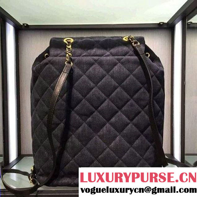 Chanel Denim Calfskin Backpack A93563 F/W 2016 (2A143-6080816 )