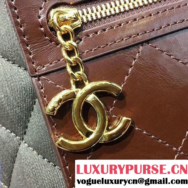 Chanel Denim Calfskin Backpack A93563 Green F/W 2016 (2A143-6090924 )