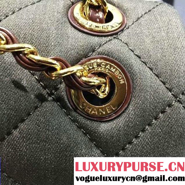 Chanel Denim Calfskin Backpack A93563 Green F/W 2016 (2A143-6090924 )