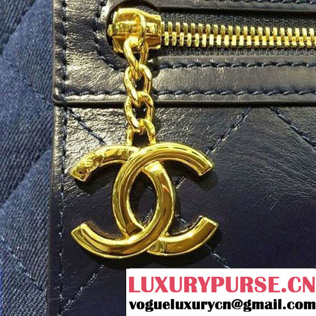 Chanel Denim Calfskin Backpack A93563 Blue F/W 2016 (2A143-6090925 )