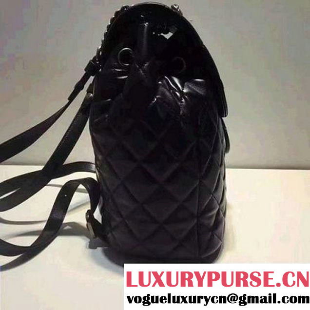 Chanel Urban Spirit Calfskin Small Backpack Bag A91121 Black F/W 2016 (1A145-6101417 )