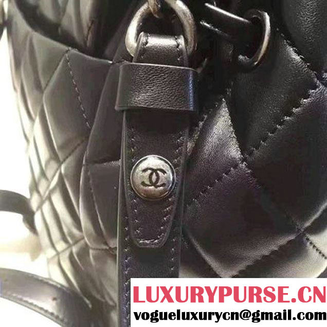 Chanel Urban Spirit Calfskin Small Backpack Bag A91121 Black F/W 2016 (1A145-6101417 )