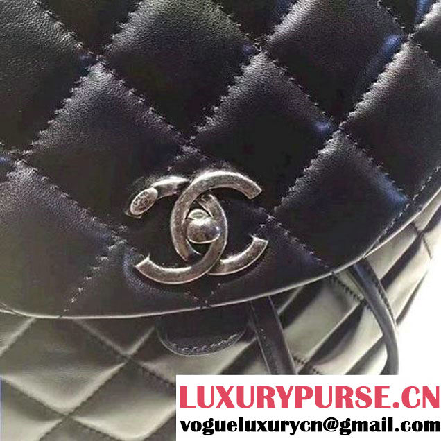 Chanel Urban Spirit Calfskin Small Backpack Bag A91121 Black F/W 2016 (1A145-6101417 )