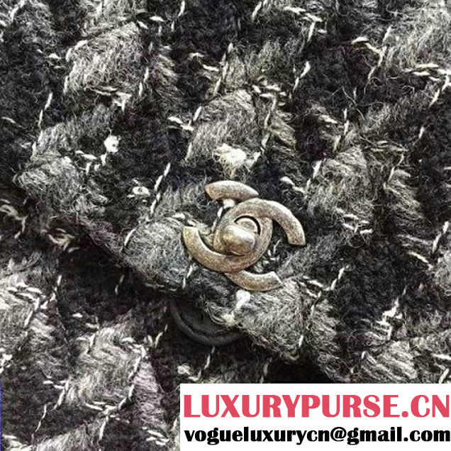Chanel Tweed Backpack A98744 Black/Gray/White Fall Winter 2016 (KN-6102918 )