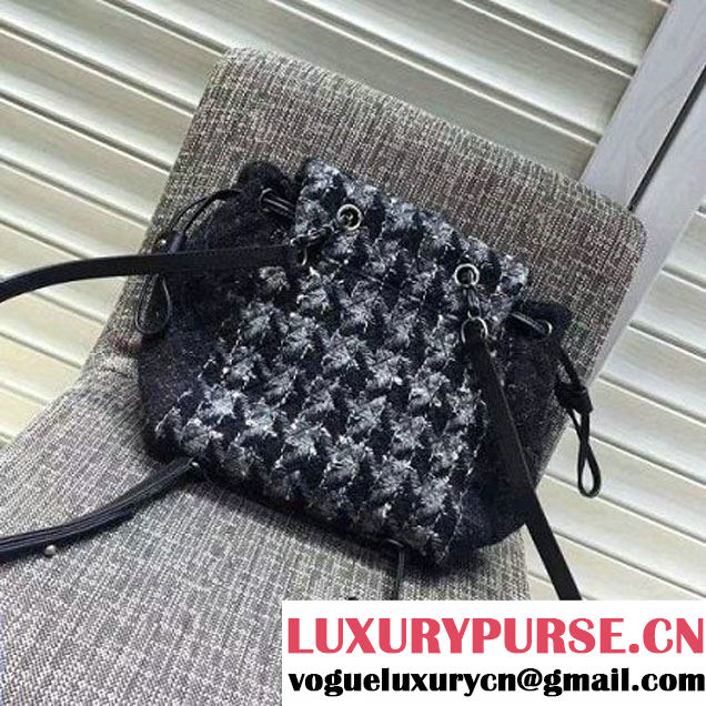 Chanel Tweed Backpack A98744 Black/Gray/White Fall Winter 2016 (KN-6102918 )