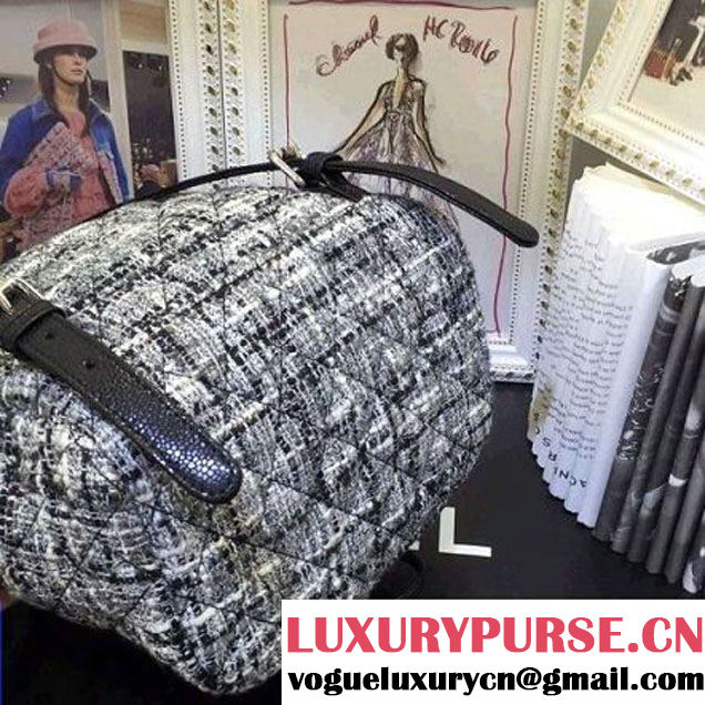 Chanel Caviar Calfskin & Tweed Small Backpack 91121 2016 (AV-6111722 )