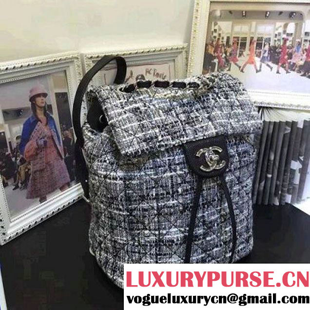Chanel Caviar Calfskin & Tweed Small Backpack 91121 2016 (AV-6111722 )
