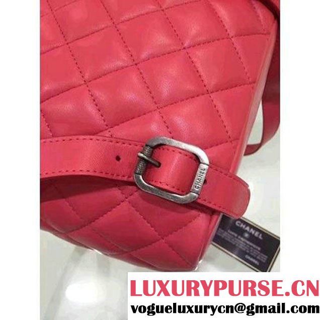 Chanel Original Calfskin Small Backpack With Chain Straps Rosy F/W 2016 (1A001-6112832 )