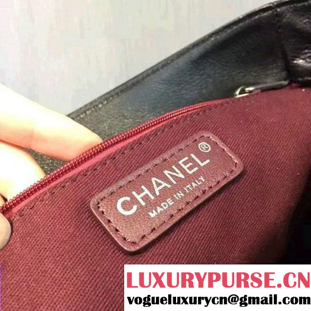 Chanel  Calfskin Backpack Pocket Bag A91430 Black 2017 (2A143-6120504 )