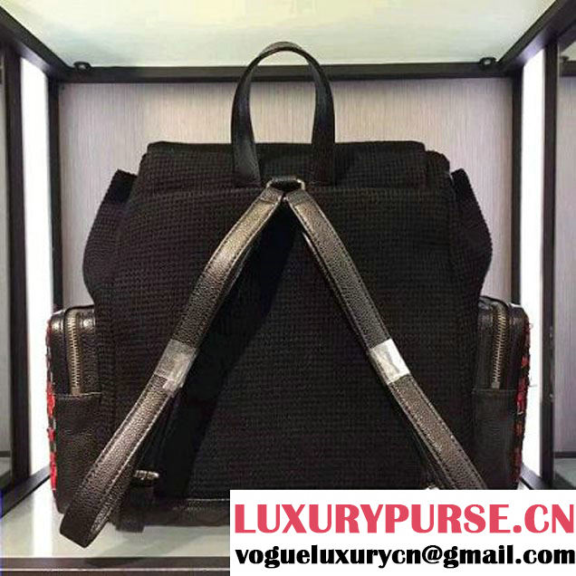 Chanel Tweed/Canvas Medium Backpack Pocket Bag A91431 2017 (2A143-6120507 )