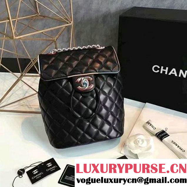 Chanel Black Multicolor Lambskin/Resin Small Backpack Cruise 2017 (KN-7020832 )